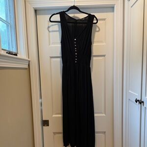 Black Tape Elegant Black Sleeveless wide leg crop length jumpsuit size m